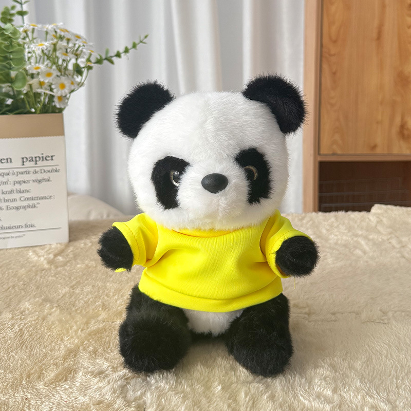 Muñeca panda muñeca muñeca de peluche muñeca de ropa muñeca Sichuan regalo de cumpleaños impresa logotipo