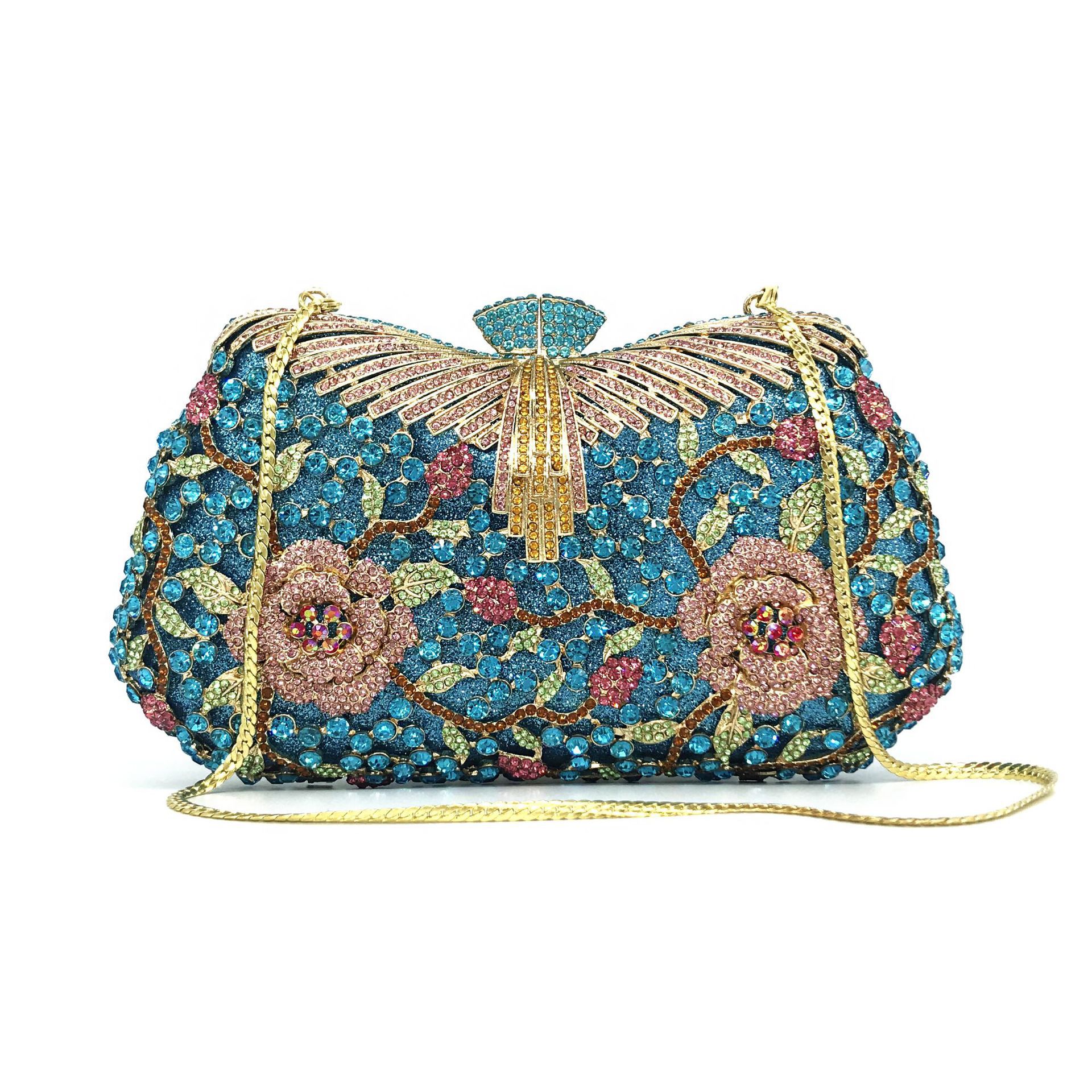 Bolso de mujer 2025 otoño nuevo bolso de cena de moda transfronteriza bolso de diamante estilo bolso de hombro de mujer