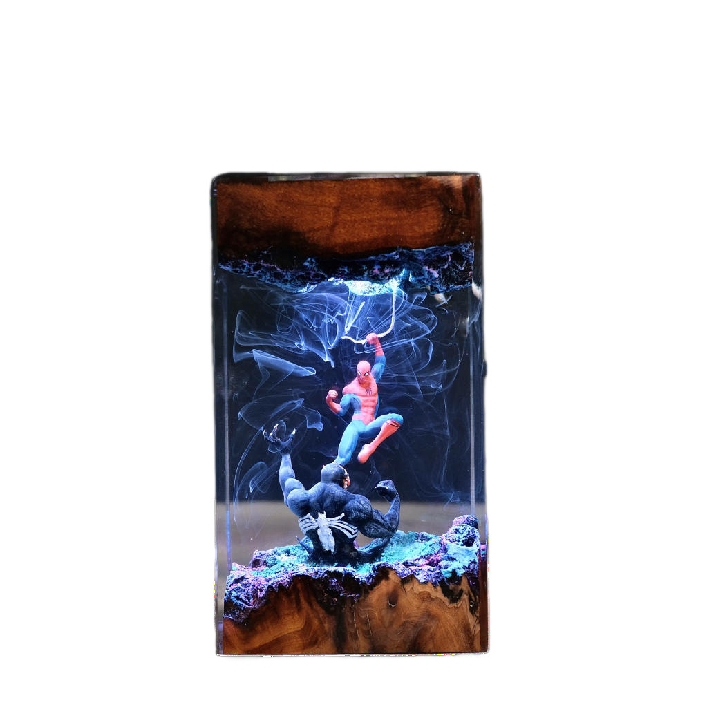 Resin Lamp Ani.me Sp. Man VS Ve.nom Resin Lamp A Small Night Light Ornament For Friends._voghion.com