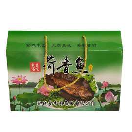 荷香鱼手提箱包装盒孢子粉五彩纸箱外包装阿胶烧鸽手提箱厂家