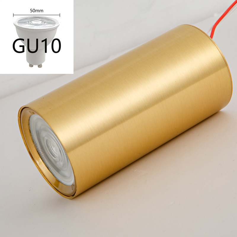 Gu10 Bulb All-Copper Spotlight Downlight, No Drilling Required, New Chinese-Style Living Room Bedroom Background Wall Ceiling Led Light