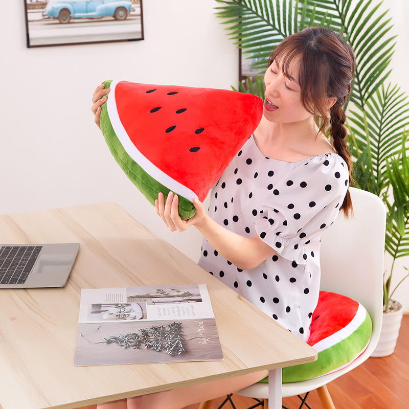 New simulation fruit pillow, watermelon cushion, plush toy, office chair sofa cushion, stuffed doll