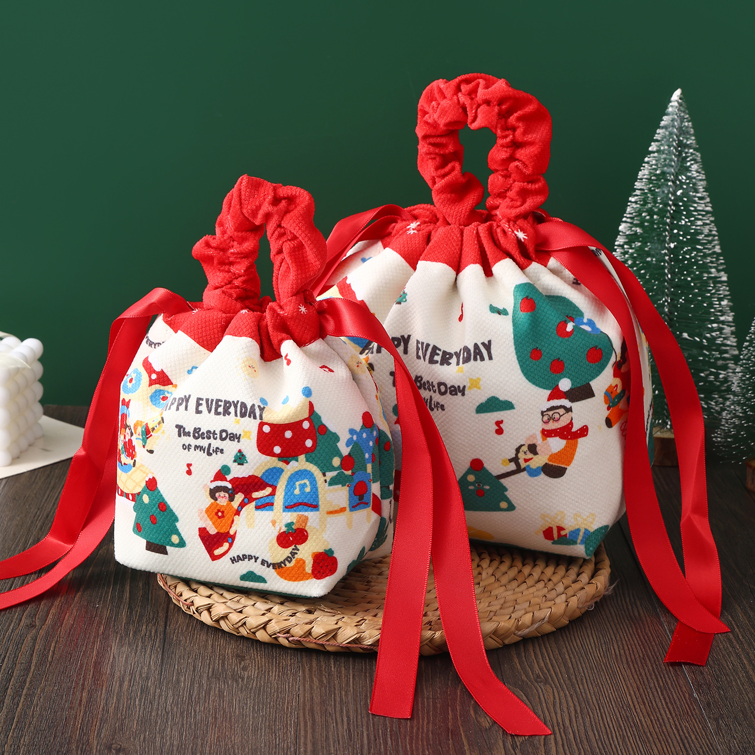 Caja de dulces de boda para bebés Bolsa de dulces para el día de los niños Caja de regalo de luna llena con la mano Caja vacía de cumpleaños Caja de nacimiento para niños al por mayor