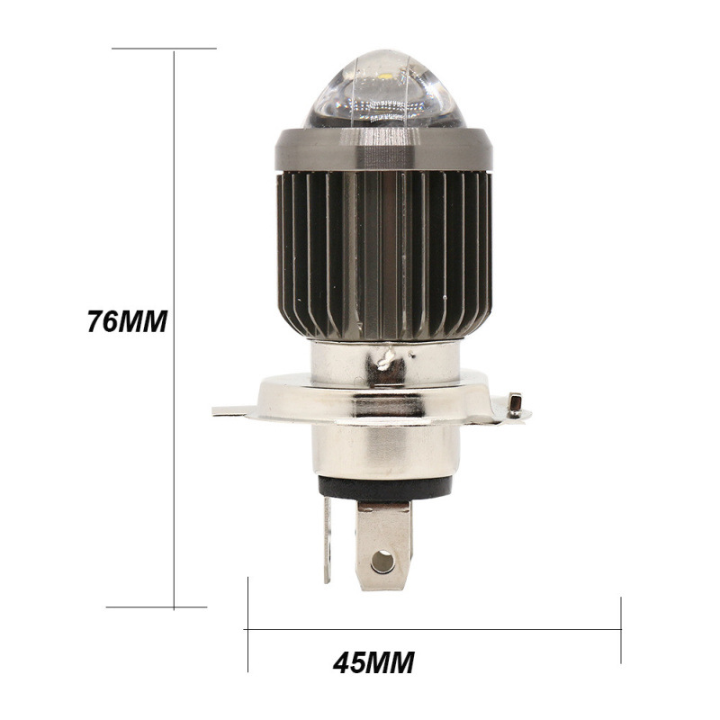 Bomba LED de ojo de pez con lente de faro de tres garras de luz alta y baja superbrillante de cañón de acero para motocicleta eléctrica image 4