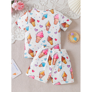 G 11666 Purple ice cream kids set ��ɫ����܃�ͯ���b�羳