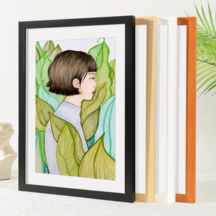 Solid wood photo frame photo wall a4 picture frame 6-inch wall-mounted wooden poster puzzle mounting factory foreign trade Wholesale