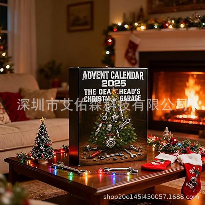新品2025降临节日历Gearhead的圣诞车库盲盒圣诞树装饰亚克力挂件|undefined