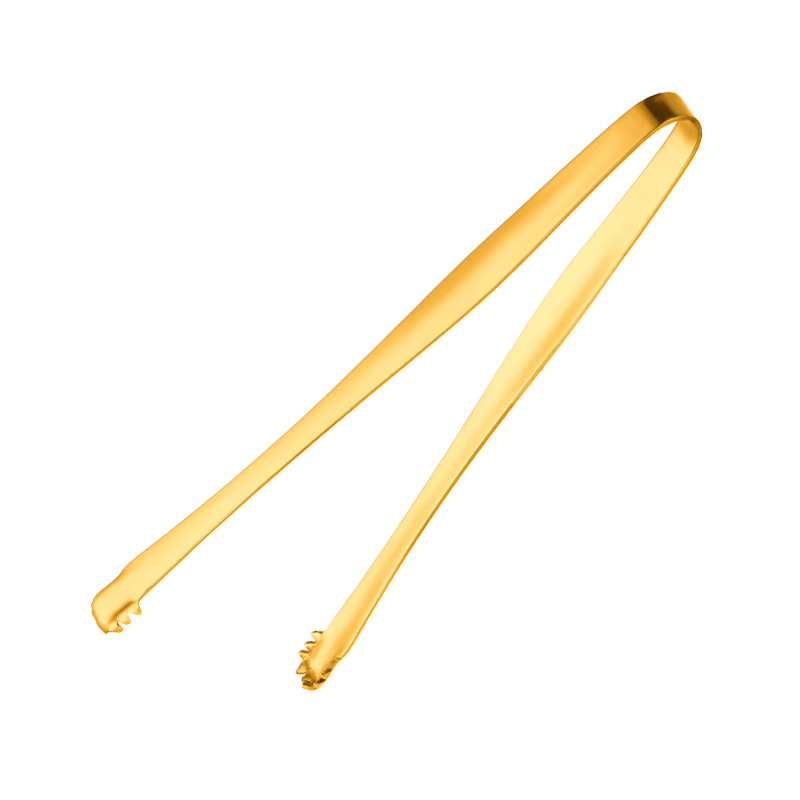 Clip de hielo de acero inoxidable transfronterizo 201 Clip de bloque de hielo antideslizante de red engrosado Clip de café de frutas Clip de azúcar Clip de comida con dientes