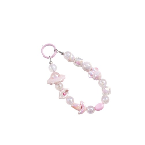 INS New Mermaid Charm Beaded Lip Phone Chain Pendant Earphone Case Charmer Student Gift Girl Heart