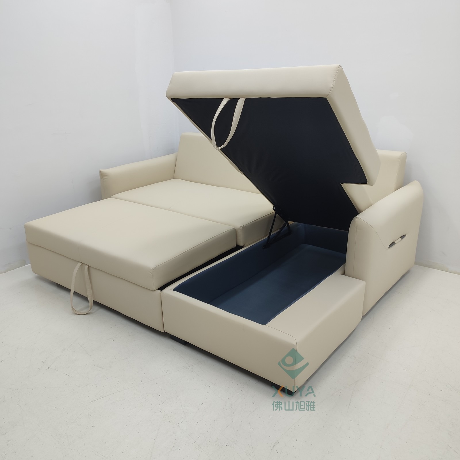 Sofá cama multifuncional moderna simple, sala de estar tipo pequeño, sofá cama de doble propósito desmontable, combinación de almacenamiento VIP