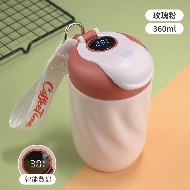 新品316ステンレススマートコーヒーカップ携帯マカロン色保温カップ真空ギフトカップカスタムロゴ|undefined