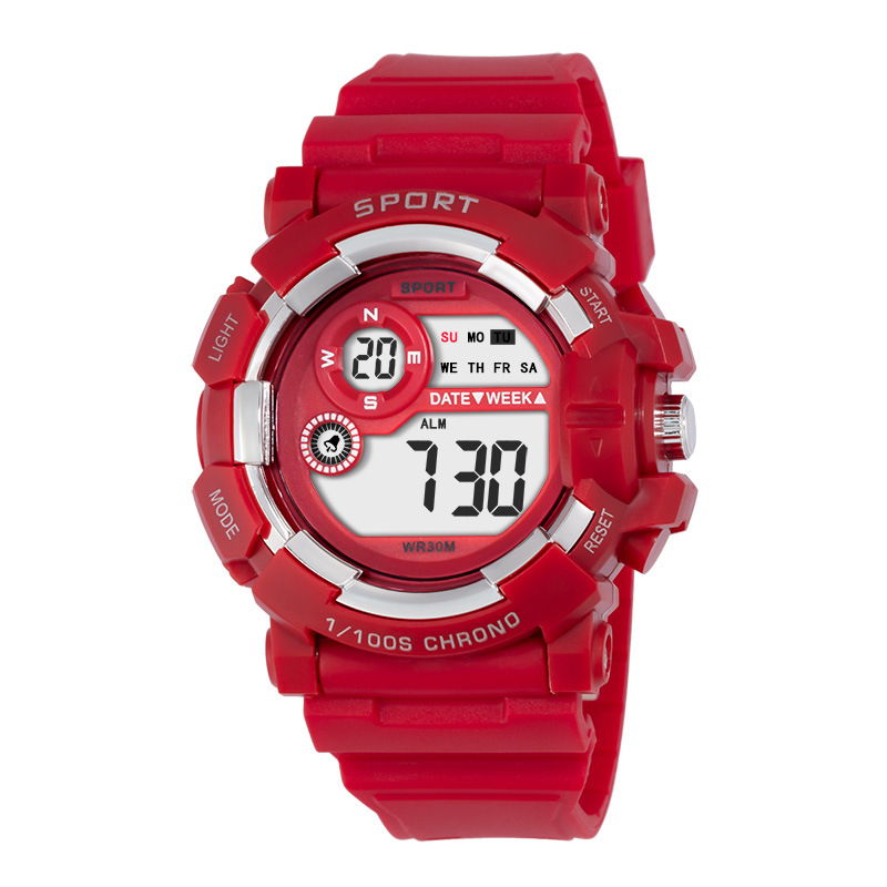 Nuevo reloj electrónico de deportes al aire libre juvenil multifuncional alarma de luz nocturna relojes electrónicos fabricantes al por mayor