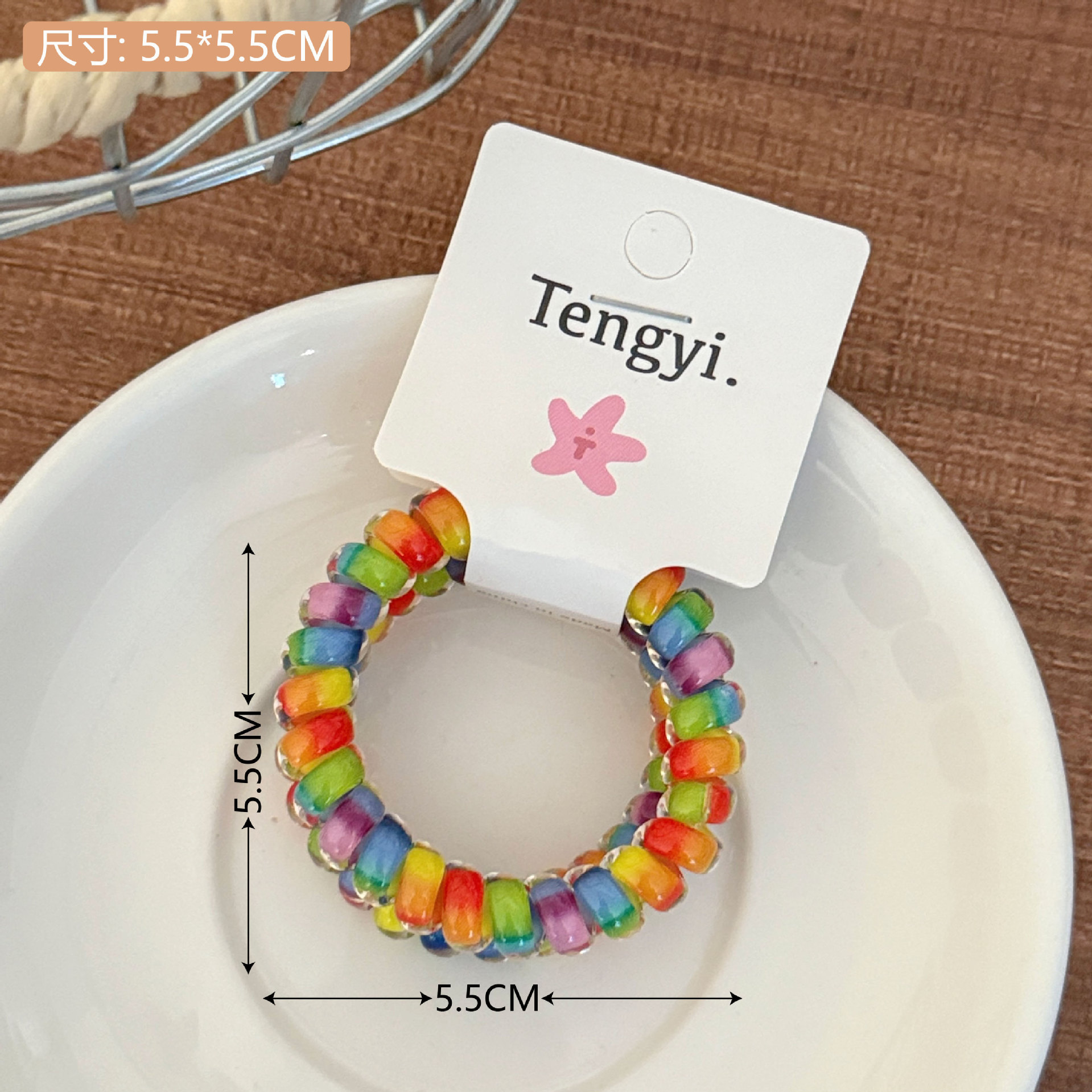 4#컬러풀 파라다이스 - 전화선 머리끈