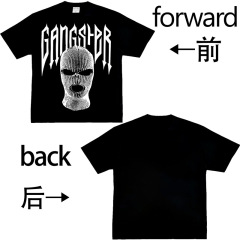 特大柄外国貿易Tシャツ男性と女性用レトロY2KプリントTシャツストリートトレンド男性と女性のクロスボーダーヨーロッパとアメリカンスタイルのTシャツ