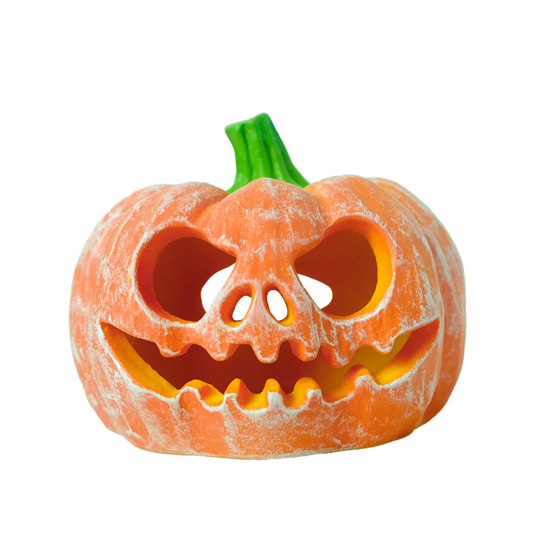 Tanque de peces DIY paisaje decoración peces Camarón escondite casa escalada mascota Halloween resina fantasma cara calabaza decoración del acuario