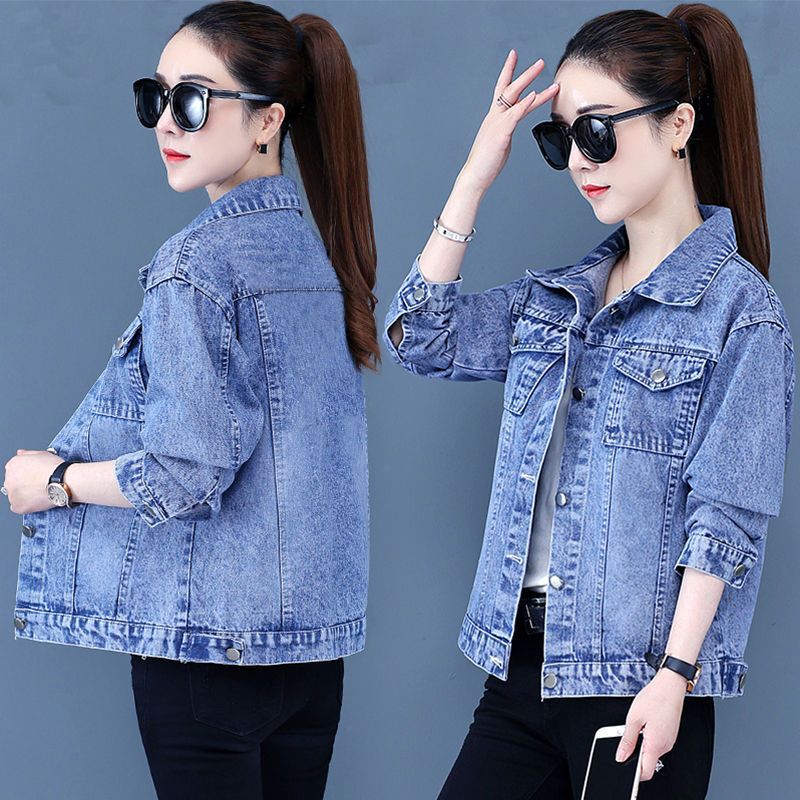 High-grade Denim coat women's small spring and autumn outer wear denim jacket 2023 new jacket top clothes women's clothing High-grade Denim coat women's small spring and autumn outer wear denim jacket 2023 new jacket top clothes women's clothing