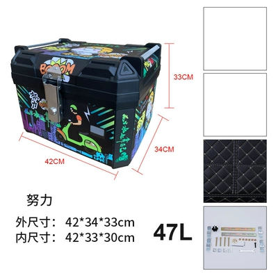 Motorcycle trunk: Electric Vehicle Trunk Non-Aluminum - strive-hard