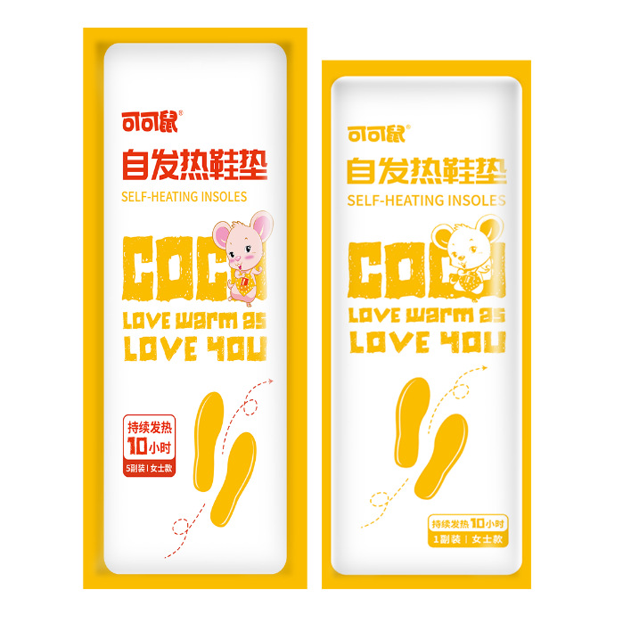 Ai Nuan 코코아 마우스 자체 발열 깔창 WR21 (여성 모델 230mm*78mm) 1쌍/가방*5쌍/팩----1팩