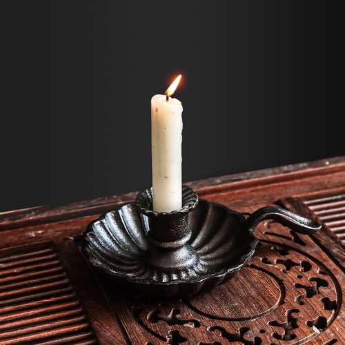 American country retro cast iron candle holder candle base wedding decoration props hotel home decor ornament
