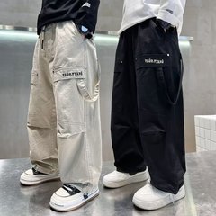 男の子パンツ 2025年春秋新作 子供用オーバーオール 中型・大型子供用カジュアルパンツ 男の子秋トレンドブランド