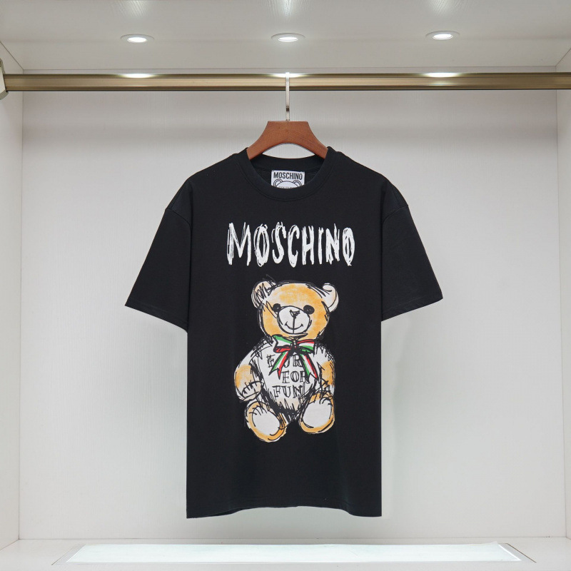 2025 春夏新作メンズカジュアルラウンドネック半袖 T シャツ中空刺繍クマ文字ルーズで多用途|undefined