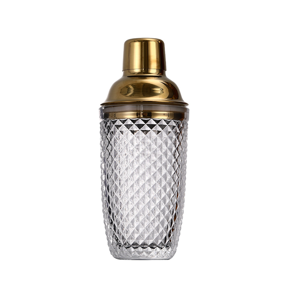 골드 다이아몬드 패턴 유리컵