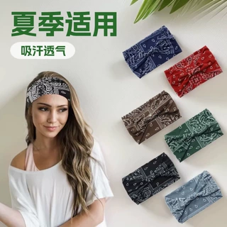 爆款夏季瑜伽发带 吸汗运动头带女士腰果发饰 波西米亚头饰防晒女