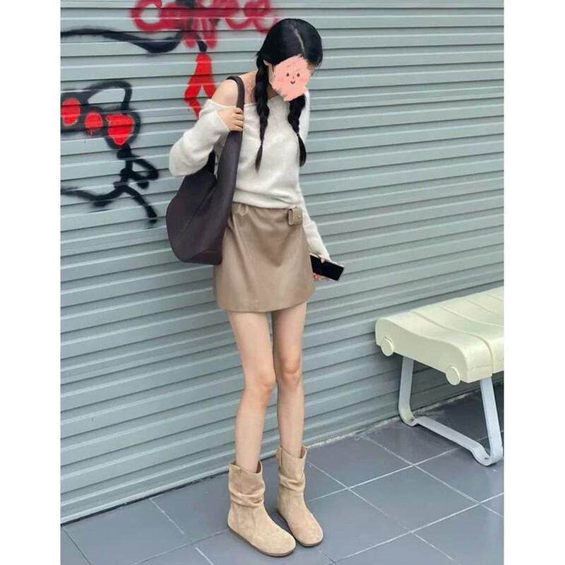 7cm height-increasing autumn boots for petite women, trendy retro and casual style, popular flat ankle boots 7cm height-increasing autumn boots for petite women, trendy retro and casual style, popular flat ankle boots