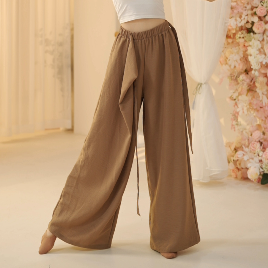 Dance Pants for Adult Women, Elegant Loose Wide-Leg Pants, Dance Clothing, Autumn Classical Dance Body Modern Dance Practice Pants