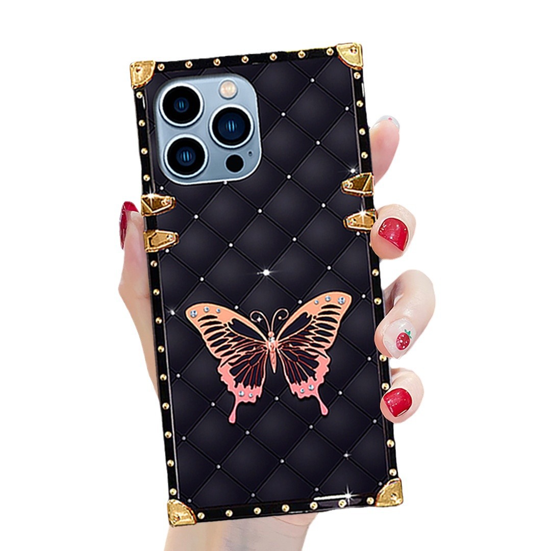 Phone Case For Iphone 15 Pro And 14 Colorful Butterfly Painted Cover_voghion.com