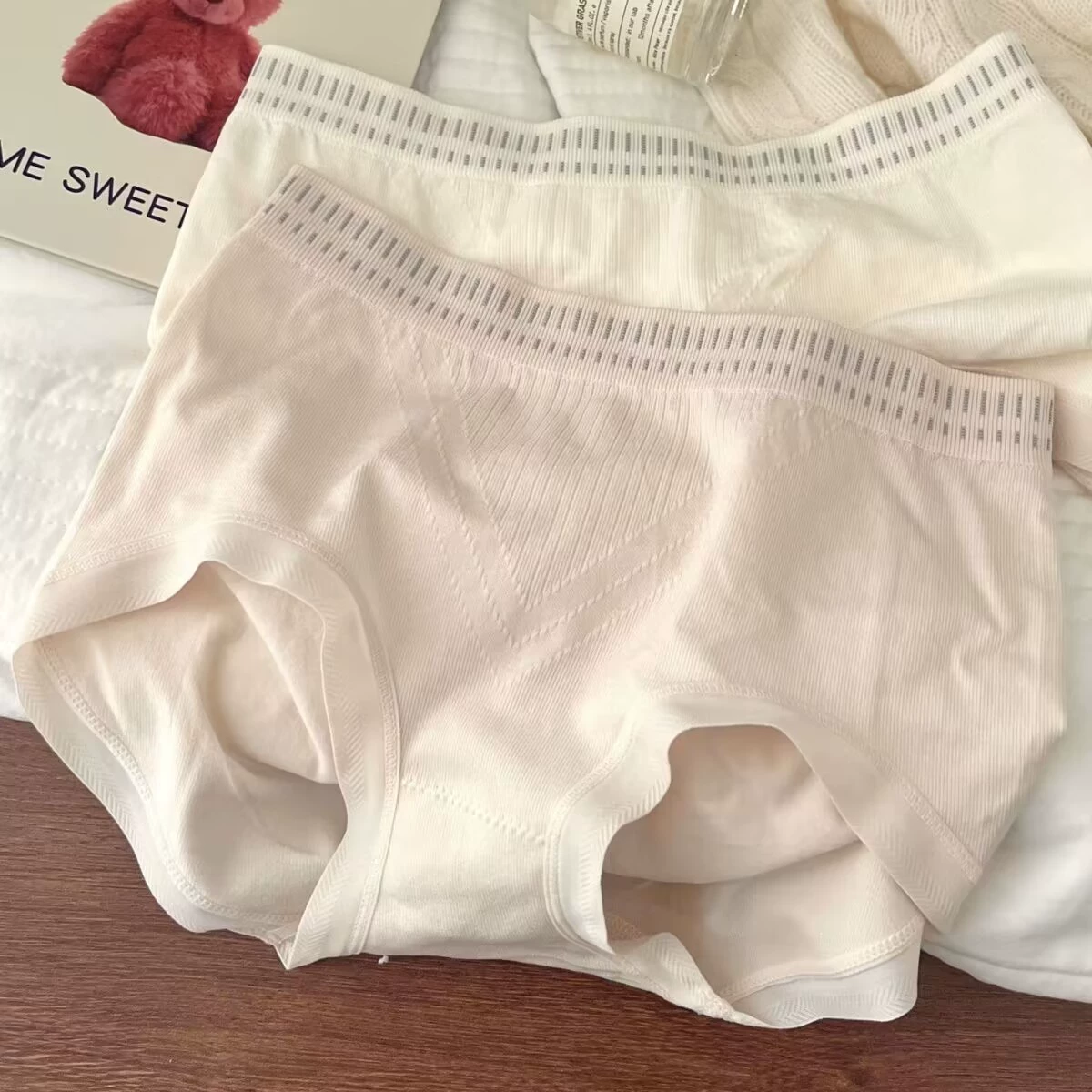 Japanese cotton pants, breathable sexy comfortable underwear for hips shape correction, mid rise