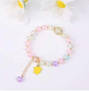 S020 - Pulsera explosión de colores mixtos con perrito amarillo#tamaño 425