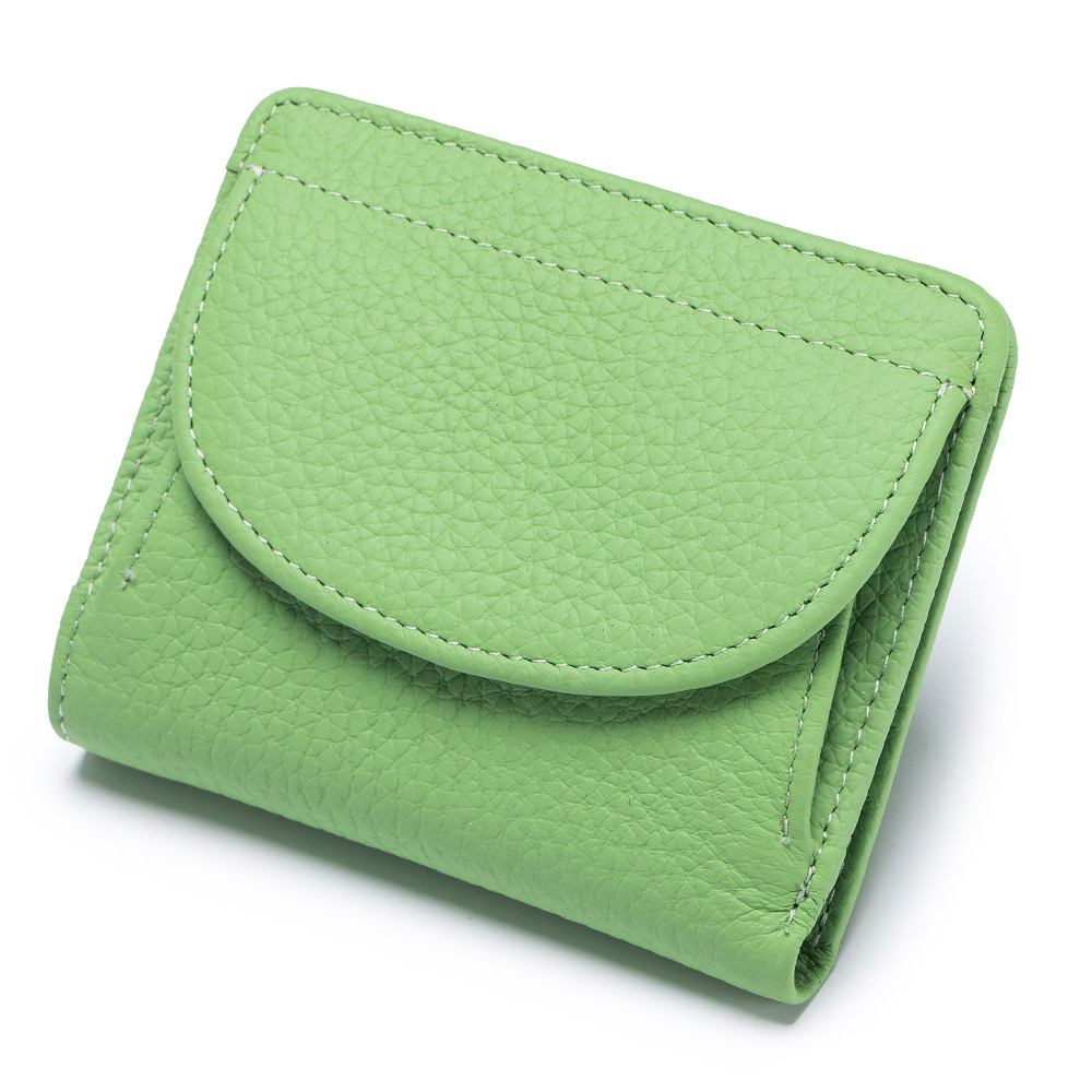 Mini cartera de las Mujeres Nuevo Amazon RFID plegable simple ultra-Delgado de cuero japonés pequeña cartera de las mujeres elegante bolsa de moda