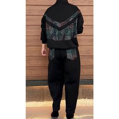 时尚休闲运动套装女秋季新款宽松显瘦半拉链上衣哈伦裤两件套2025