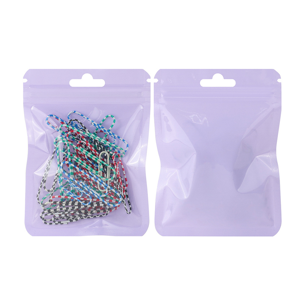 Bolsa de macarón auto-sellada colorida simple ins tarjeta pequeña joyería transparente sellado bolsas de hueso diy pulsera para usar bolsas de braza