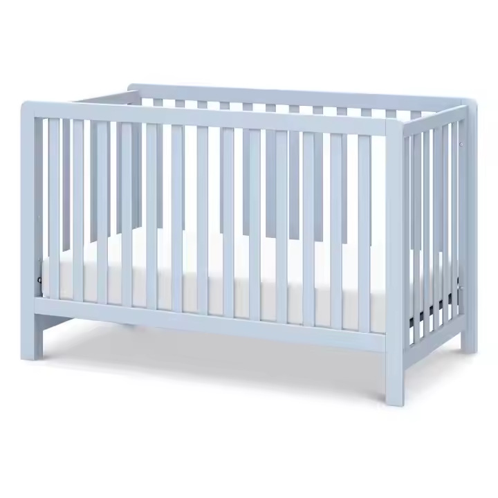 Modern minimalist multifunctional solid wood baby crib, pine wood baby bed, splicing bed, diaper table, adjustable newborn bed