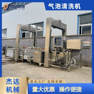 多功能气泡清洗机 果蔬水产药材通用清洗设备 食品连续清洗设备