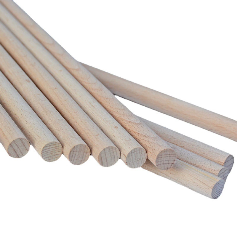 Заводские поставки Бук деревянные палочки круглые деревянные палочки мебельная фурнитура из цельного дерева палочки DIY ремесло оптом модель материал