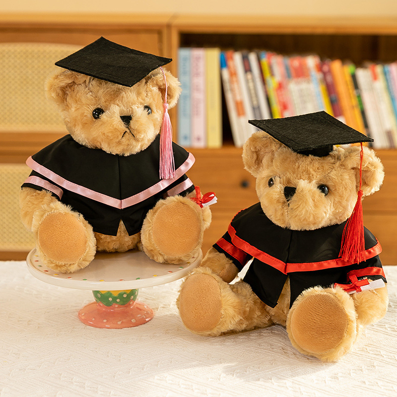 Licenciado oso Teddy Teddy Teddy Teddy Bear Graduation Bear Doctor Hat Teddy Bear Student Logo Printing