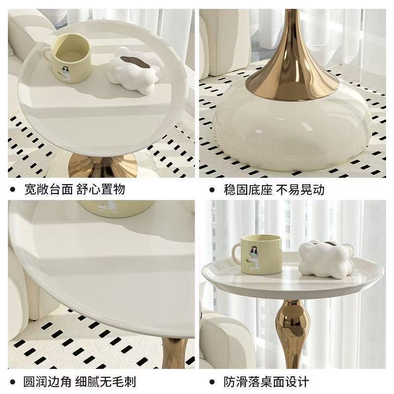 Sofá ligero de lujo ligero de cintura ligero de la sala de estar mesas de té para el hogar creativo moderno y simple esquinas redondas de varios pequeños hogares