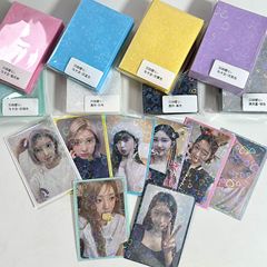 Ins日カフェ愛フラッシュシリーズ二層カード膜マカロン色20糸平口カード膜アルバム小カード保護カバー