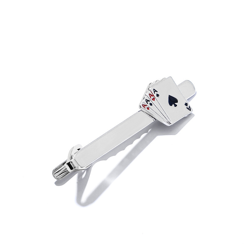 Vario medžiagos kūrybingas vyriškų žaidimo kortų kaklaraiščio sąsagų sąsagų rinkinys vestuvių dovanų dėžutėje_voghion.com