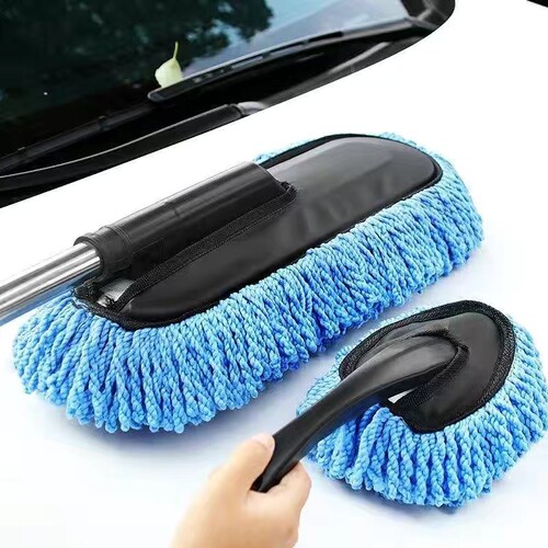 Car wash soft bristle extendable dust removal brush, car ultra-fine fiber cleaning brush, dust removal duster, car wash wiper