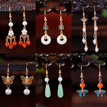 古风耳环马面裙汉服日常配饰新中式旗袍古典气质百搭复古宫廷耳挂