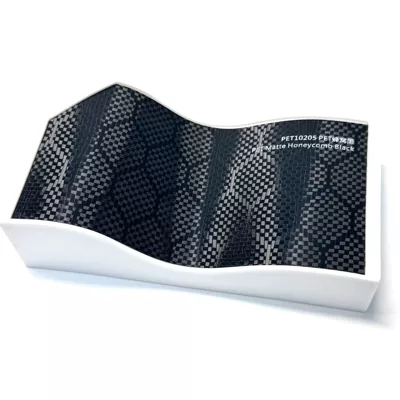 Cross-Border Export Automotive Pet Matte Electroplated Color-Changing Film for Car Body Decoration and Interior Modification, Automotive Honeycomb Color-Changing Film (Auto Color Change Film) - pet-honeycomb-black-152m17mroll-supports-slitting