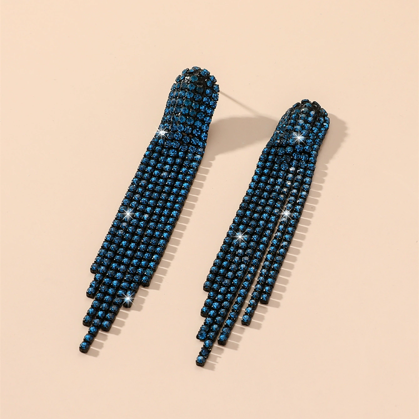 Fashionable earrings, diamond encrusted, high-quality style, wholesale