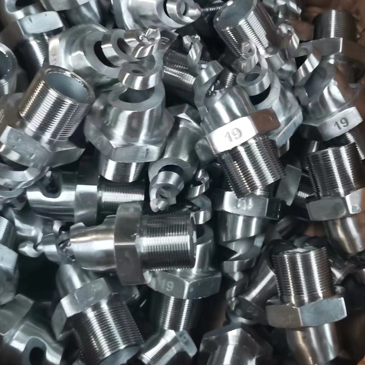 不锈钢大流量脱硫脱硝螺旋喷嘴   除尘冷却烟气洗涤螺旋喷雾喷淋