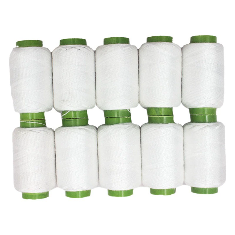 10 Маленький рулон Набор ниток для бытовой швейной машины Ручное шитье Одежда Вязание 302 Игольная нить для пагоды Черный/Белый/Красный