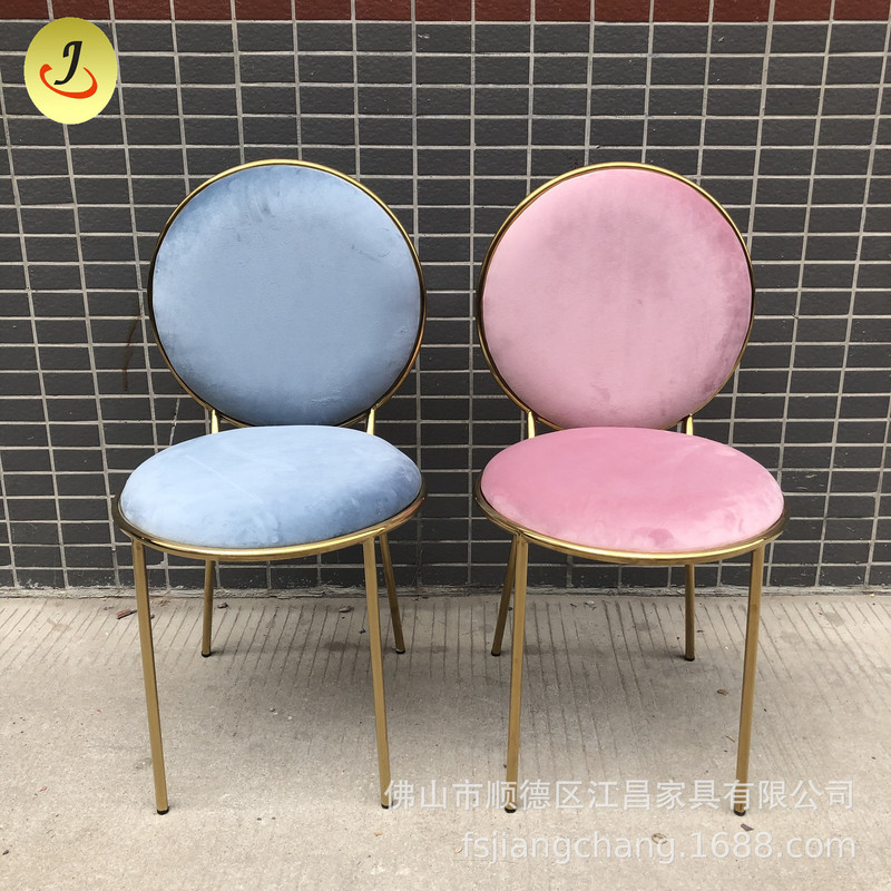 Light luxury stainless steel dining chair big head Net red backrest stool modern minimalist home leisure chair makeup velvet stool Light luxury stainless steel dining chair big head Net red backrest stool modern minimalist home leisure chair makeup velvet stool