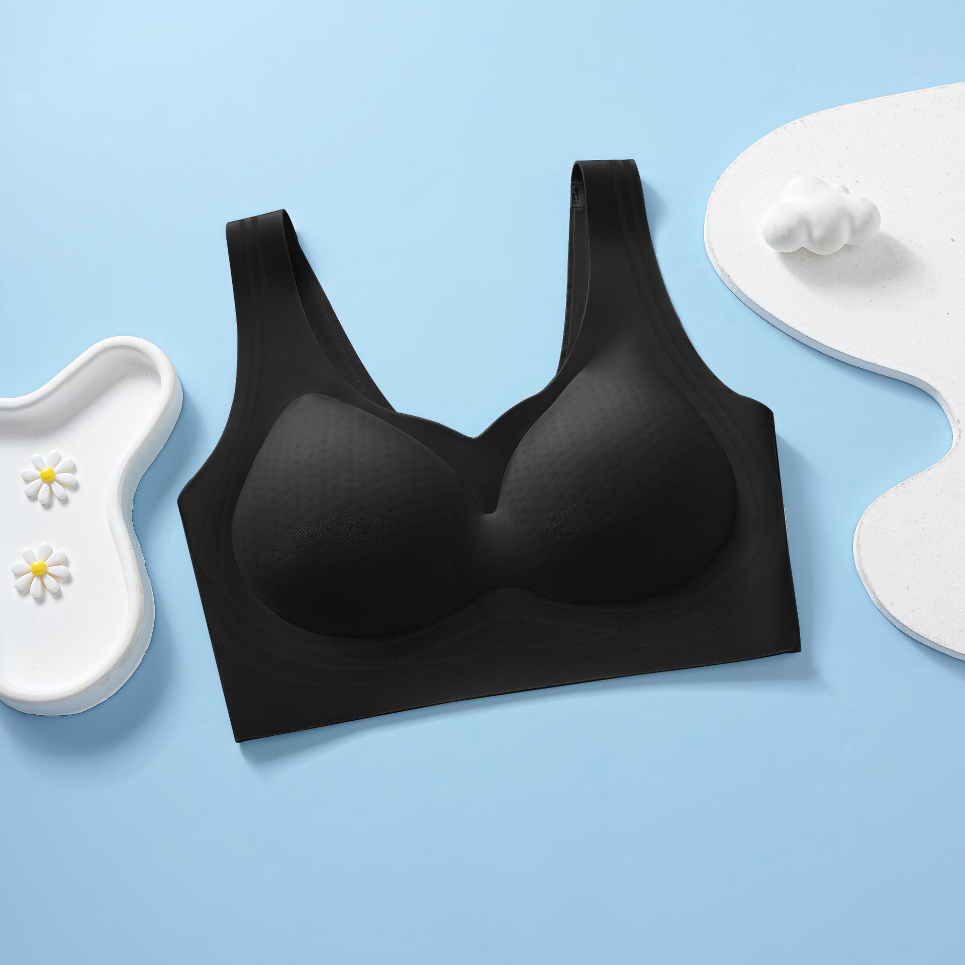 Venta directa de fábrica Comercio electrónico transfronterizo Sudeste de Asia Vietnam Tailandia Ladies Cool Sensación Sin costuras Recolección lateral Sujetador